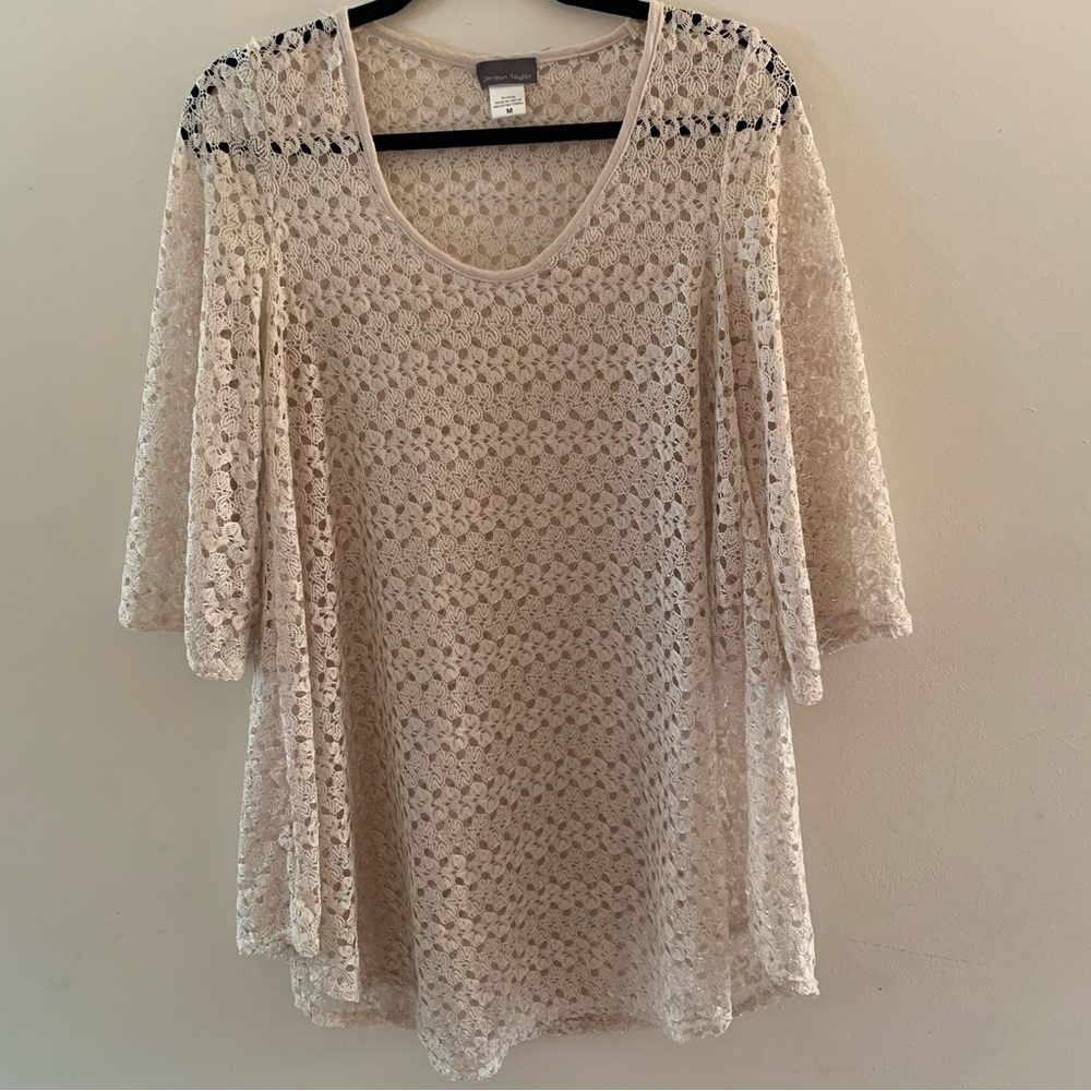 Jordan Taylor Swim Coverup in Cream Size Medium